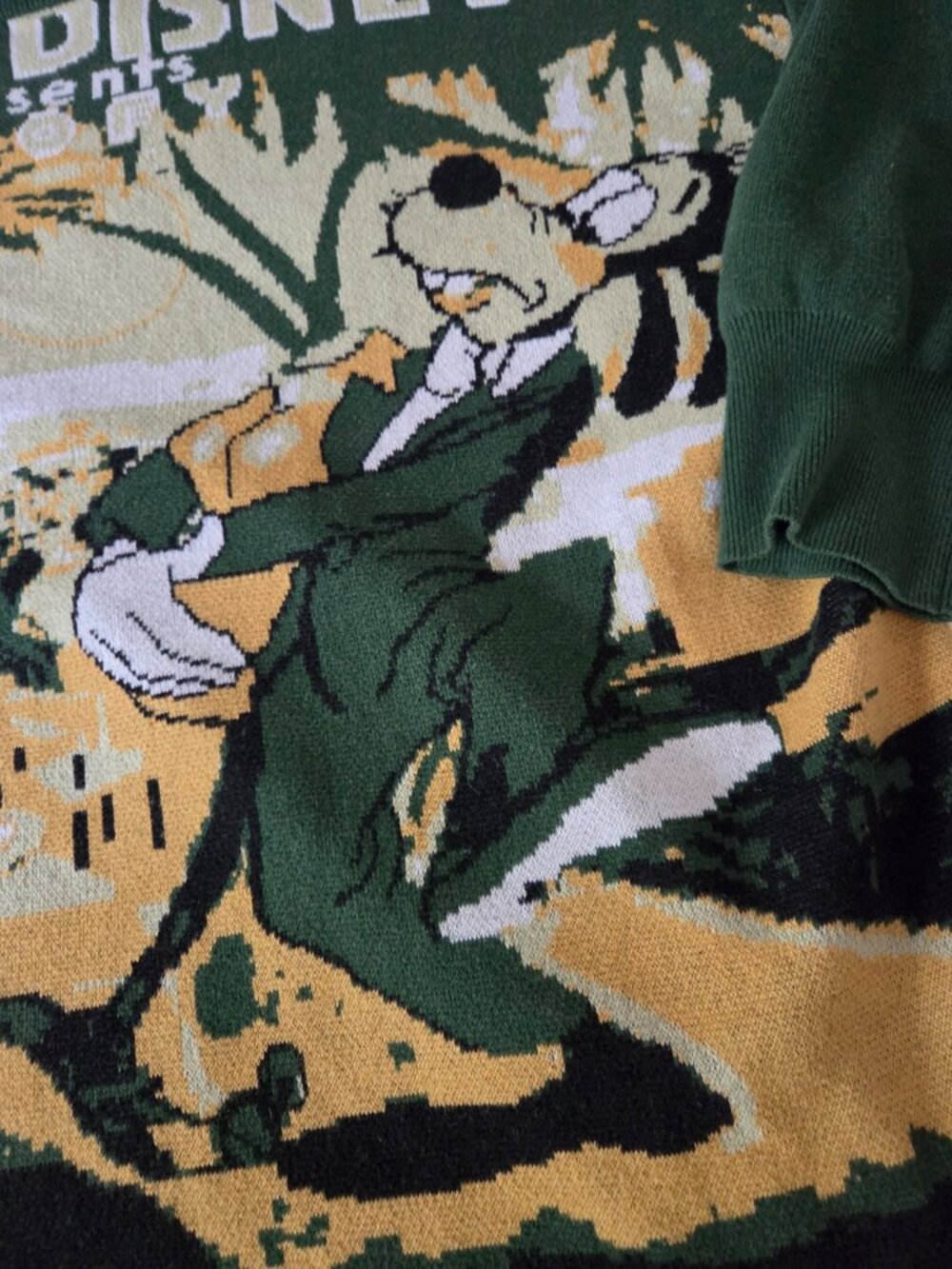 Disney Mickey Mouse Walt Disney Presents Intarsia Sweater 2X Green Goofy - Picture 4 of 6